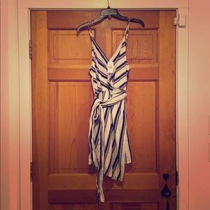 Blu Pepper sleeveless navy blue/white stripeddress